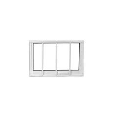 Imagem de Janela de Alumínio Maxim-ar 40x60cm com Grade e Vidro Liso Soft MGM Branco