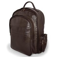 Imagem de Mochila De Couro Legítimo Para Notebook Grande Espaçosa