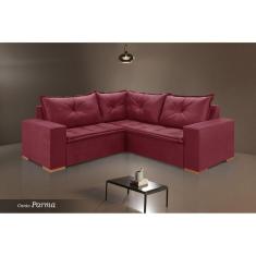 Imagem de Sofá de Canto Parma Vicam Estofados Bordô