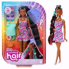 Imagem de Boneca Barbie Morena Totally Hair Cabelo Colorido Mattel