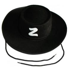 Imagem de Chapéu Zorro Preto em Feltro Fantasia Festa Cosplay