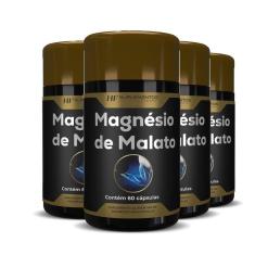Imagem de 4X Magnesio De Malato Premium 60 Caps Hf Suplementos