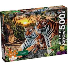 Imagem de Quebra cabeca tigres 500 mini pecas grow