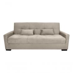 Imagem de Sofá Cama Lavínia 3 Lugares Suede Bege Matrix