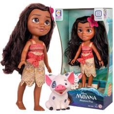 Imagem de Boneca Moana E Porquinho Pua Disney Original Grande - Cotiplás