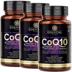 Imagem de Coq10 - Coenzima Q10 + Vitamina E + Omega 3 - (3 Unidades Com 60 Capsu