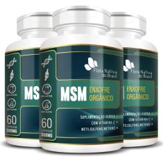 Imagem de KIT 3X MSM ENXOFRE ORGâNICO 500MG 60 CáPSULAS - FLORA NATIVA 
