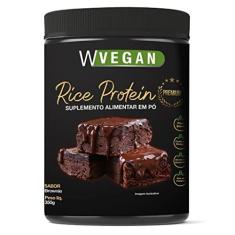 Imagem de W Vegan Rice Protein Premium 350G Wvegan Sabor Brownie Proteina De Arroz