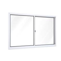 Imagem de Janela de Alumínio de Correr 100x150cm 2 Folhas Riobras Branco