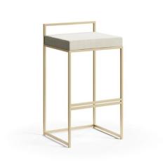 Imagem de Banqueta Detail Estofado Várias Cores Base Aço Dourado Tam: G - Datell