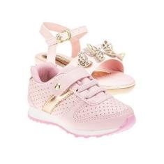 Imagem de Sapato Infantil Menina Escolar Tenis - KIT 2 PARES Tam 24 ao 34-Feminino