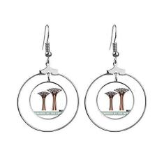 Imagem de Cingapura Gardens By the Bay Brincos de argola pendentes Joias Círculo