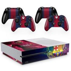 Imagem de Skin Adesivo Protetor para X Box One S e Controles Barcelona Messi b2