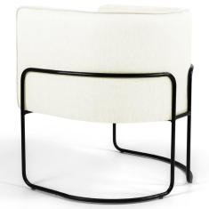 Imagem de Poltrona Decorativa Base Aço Betina C-26 Corano Bege - Domi