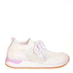 Imagem de Tênis Feminino Branco Malha Knit Petite Jolie Macio-Feminino