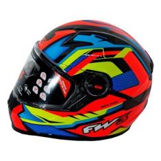 Imagem de Capacete Moto Fechado Gtx Fox Fw3 Óculos Fumê Várias Cores, 58, Laranj