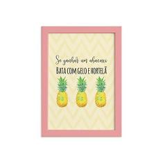 Imagem de Quadro Abacaxi Hortelã Moldura  22x32cm