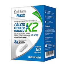 Imagem de Calcium Maxx Cálcio Citrato Malato K2 60 Cápsulas Maxinutri