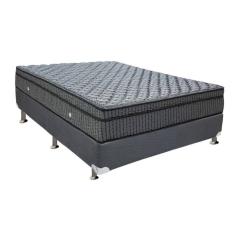 Imagem de Conjunto Box Casal: Colchão Molas Ortobom Hotelaria Nanolastic Orthotel Superluxo + Base CRC Suede Gray(138x188)
