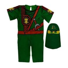 Imagem de Fantasia Ninjago Verde Infantil Lego Lloyd Curta Com Gorro - Fantasias