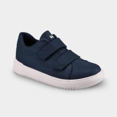 Imagem de Tênis Infantil Bibi New Way Azul de Couro com Tiras-Masculino