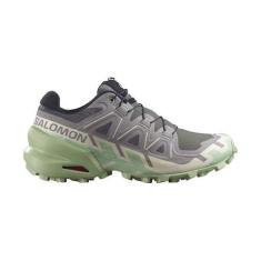 Imagem de Salomon Tênis feminino Speedcross 6, Castlerock/Vanilla Ice/Smoke Green, 38