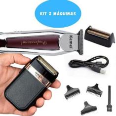 Imagem de KIT Cuidado Masculino (KEMEI 2024 + 9164) bivolt e durável - AL