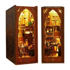 Imagem de Quebra-cabeça 3D em miniatura DIY, suportes para livros de madeira, Do