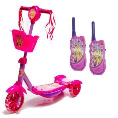 Imagem de Patinete 3 Rodas E Cestinha Princesa Belinda E Walkie Talkie - DM Toys