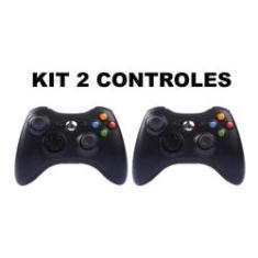Imagem de Kit 2 Controle Manete Wireless Joystick Xbox360 Slim Sem Fio