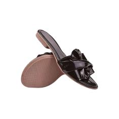 Rasteira DAFITI SHOES Pedraria Caramelo - Compre Agora