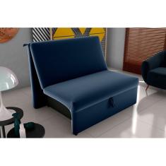 Imagem de Sofá Cama Malu Veludo Azul E433 - Matrix