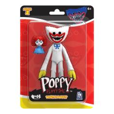 Imagem de Boneco de ação Poppy Playtime White Huggy Wuggy 12cm Série 2