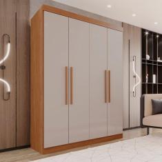 Imagem de Guarda-roupa 4 Portas 3 Gavetas New Malibu Espresso M veis Ci