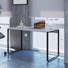 Imagem de Escrivaninha Industrial Kuadra 120 cm - Preto/Snow
