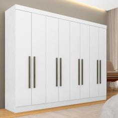 Imagem de Guarda Roupa Casal 8 Portas Natasha Branco - Móveis Arapongas
