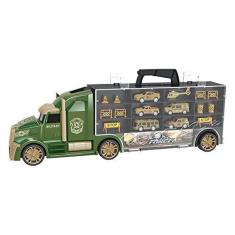 Imagem de Caminhão Maleta Militar com 6 Carrinhos e Acessórios 54cm, DM Toys