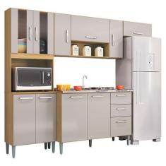 Imagem de Cozinha Com Balcão De Pia Lavínia Damasco Off White - Poquema - Poquem