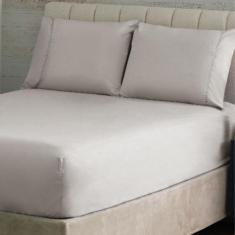 Imagem de Jogo de Cama Simples King Liso Ponto Palito 3 Peças 180 Fios Sonhare P