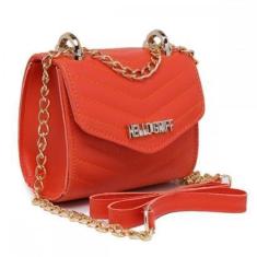 Imagem de Bolsa Pequena Feminina Alça Transversal em Corrente e Fecho Botão-Feminino