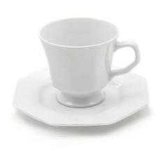 Imagem de Conjunto 6 Xícaras De Chá Com Pires Prisma - Porcelana Schmidt