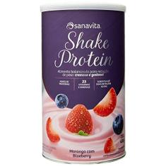 Imagem de Shake Protein - 450G Morango com Blueberry - Sanavita, Sanavita