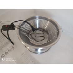 Imagem de Fritadeira elétrica tacho elétrico tacho pasteleiro tacho para frituras 3,5 litros tacho fritador elétrico 1600 watts