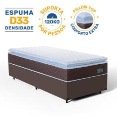 Imagem de Cama Box com Colchão de Espuma D33 Pillow Top Comfort Luxo Solteiro 88cm