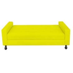 Imagem de Recamier Calçadeira Sofá Dona 90 Cm Solteiro Baú Quarto Sala Suede Ama