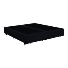 Imagem de Cama Box Casal Bipartido Recanto Do Sono Suede Preto 40X138x188