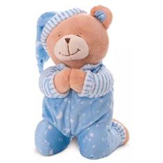 Imagem de Ursinho Que Reza Pelúcia Hipoalergênico Bebê Infantil 24cm - Buba