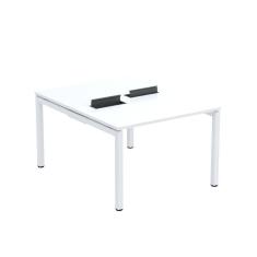 Imagem de Mesa Plataforma Dupla com Pé de Aço para Coworking 120X140/2P PDC12/14/2P Branco
