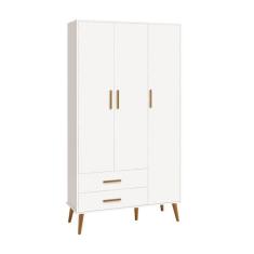 Imagem de Guarda Roupa Infantil 3 Portas Isis Branco Acetinado - Reller