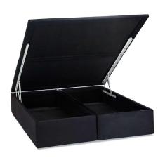 Imagem de Base Para Cama Box Casal Safira com Baú Preto